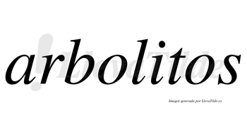 Arbolitos no lleva tilde con vocal tónica en la «i»