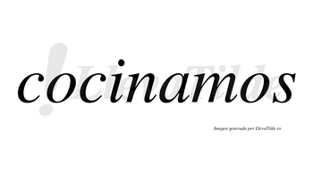 Cocinamos  no lleva tilde con vocal tónica en la «a»