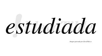 Estudiada  no lleva tilde con vocal tónica en la primera «a»