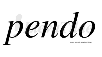 Pendo no lleva tilde con vocal tónica en la «e»