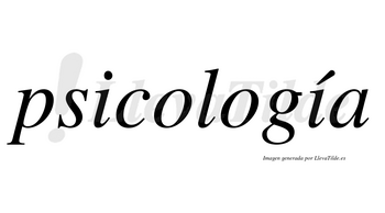 Psicología  lleva tilde con vocal tónica en la segunda «i»