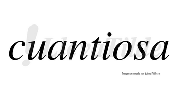 Cuantiosa no lleva tilde con vocal tónica en la «o»