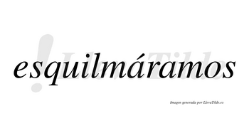 Esquilmáramos  lleva tilde con vocal tónica en la primera «a»
