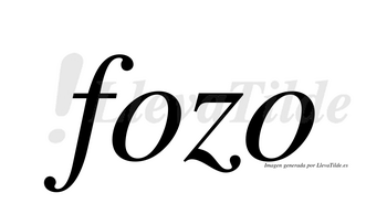 Fozo  no lleva tilde con vocal tónica en la primera «o»