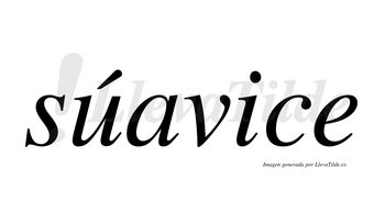 Súavice  lleva tilde con vocal tónica en la «u»