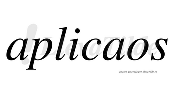 Aplicaos  no lleva tilde con vocal tónica en la segunda «a»