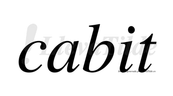 Cabit no lleva tilde con vocal tónica en la «i»