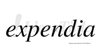 Expendia  no lleva tilde con vocal tónica en la segunda «e»