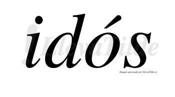Idós lleva tilde con vocal tónica en la «o»