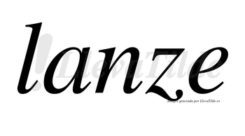 Lanze no lleva tilde con vocal tónica en la «a»