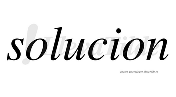 Solucion no lleva tilde con vocal tónica en la «u»