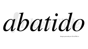 Abatido  no lleva tilde con vocal tónica en la «i»