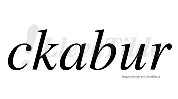 Ckabur  no lleva tilde con vocal tónica en la «u»