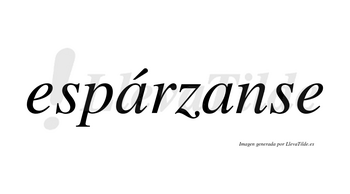 Espárzanse  lleva tilde con vocal tónica en la primera «a»
