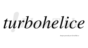 Turbohelice no lleva tilde con vocal tónica en la «i»