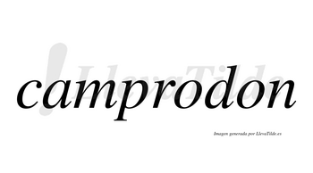 Camprodon  no lleva tilde con vocal tónica en la primera «o»