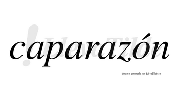 Caparazón  lleva tilde con vocal tónica en la «o»