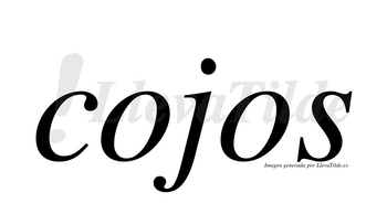 Cojos  no lleva tilde con vocal tónica en la primera «o»