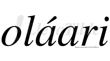 Oláari  lleva tilde con vocal tónica en la primera «a»