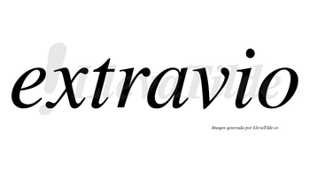 Extravio no lleva tilde con vocal tónica en la «a»