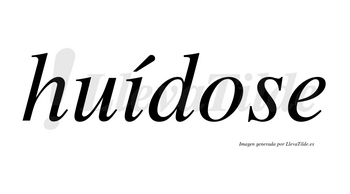 Huídose  lleva tilde con vocal tónica en la «i»