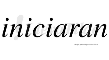 Iniciaran no lleva tilde con vocal tónica en la primera «a»