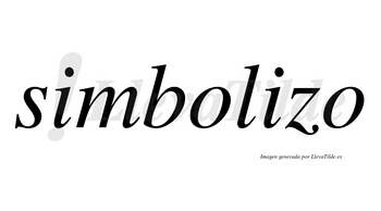 Simbolizo no lleva tilde con vocal tónica en la segunda «i»