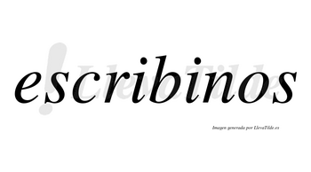 Escribinos  no lleva tilde con vocal tónica en la segunda «i»