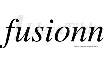 Fusionn  no lleva tilde con vocal tónica en la «o»