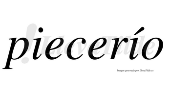Piecerío lleva tilde con vocal tónica en la segunda «i»