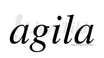Agila  no lleva tilde con vocal tónica en la «i»