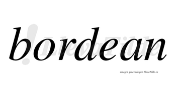 Bordean no lleva tilde con vocal tónica en la «e»