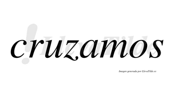 Cruzamos  no lleva tilde con vocal tónica en la «a»