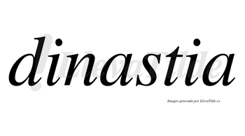 Dinastia no lleva tilde con vocal tónica en la primera «a»