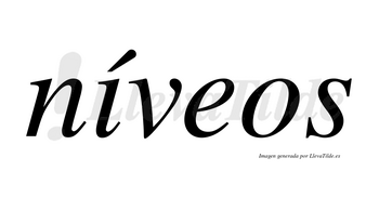 Níveos lleva tilde con vocal tónica en la «i»