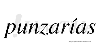 Punzarías  lleva tilde con vocal tónica en la «i»