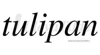 Tulipan no lleva tilde con vocal tónica en la «i»