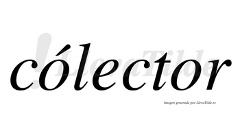 Cólector  lleva tilde con vocal tónica en la primera «o»