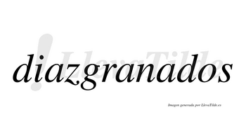 Diazgranados  no lleva tilde con vocal tónica en la tercera «a»