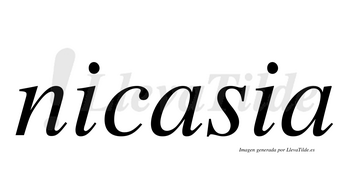 Nicasia  no lleva tilde con vocal tónica en la primera «a»