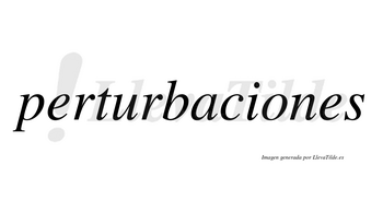 Perturbaciones no lleva tilde con vocal tónica en la «o»