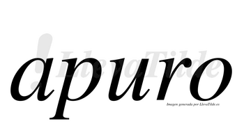 Apuro  no lleva tilde con vocal tónica en la «u»