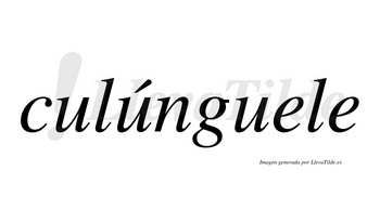 Culúnguele  lleva tilde con vocal tónica en la segunda «u»