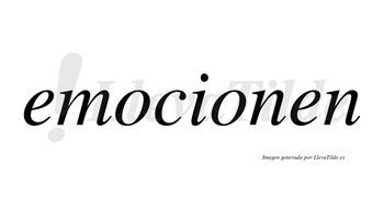 Emocionen  no lleva tilde con vocal tónica en la segunda «o»