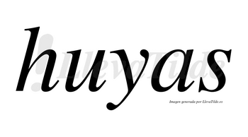 Huyas no lleva tilde con vocal tónica en la «u»
