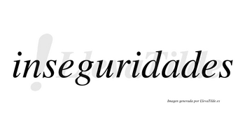 Inseguridades no lleva tilde con vocal tónica en la «a»