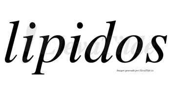 Lipidos no lleva tilde con vocal tónica en la segunda «i»