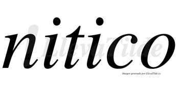 Nitico no lleva tilde con vocal tónica en la segunda «i»