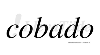 Cobado  no lleva tilde con vocal tónica en la «a»