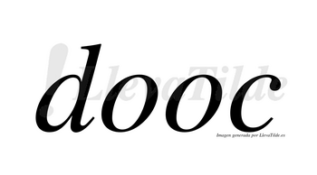 Dooc  no lleva tilde con vocal tónica en la segunda «o»